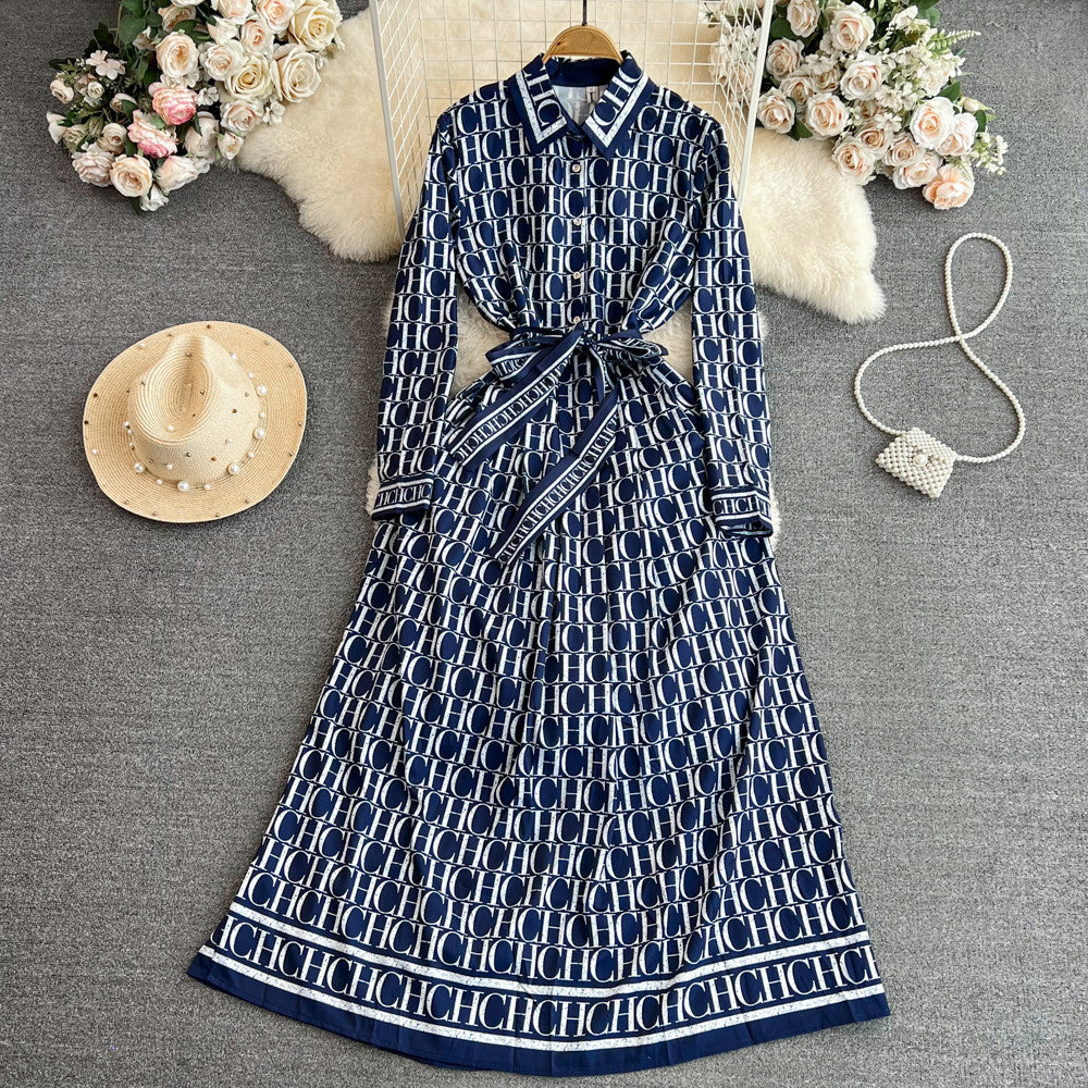 【Dress】春秋シャツワンピース W14106