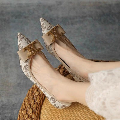 【Shoes】2CMジャカードパンプス W13831