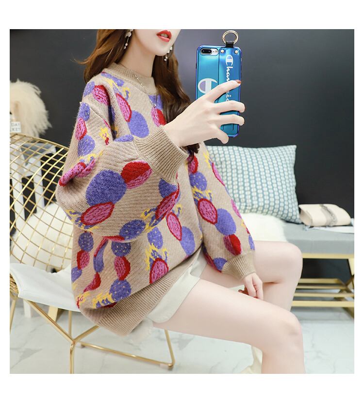 【tops】今季マストバイ森ガールスウィートセーターゆったり2色