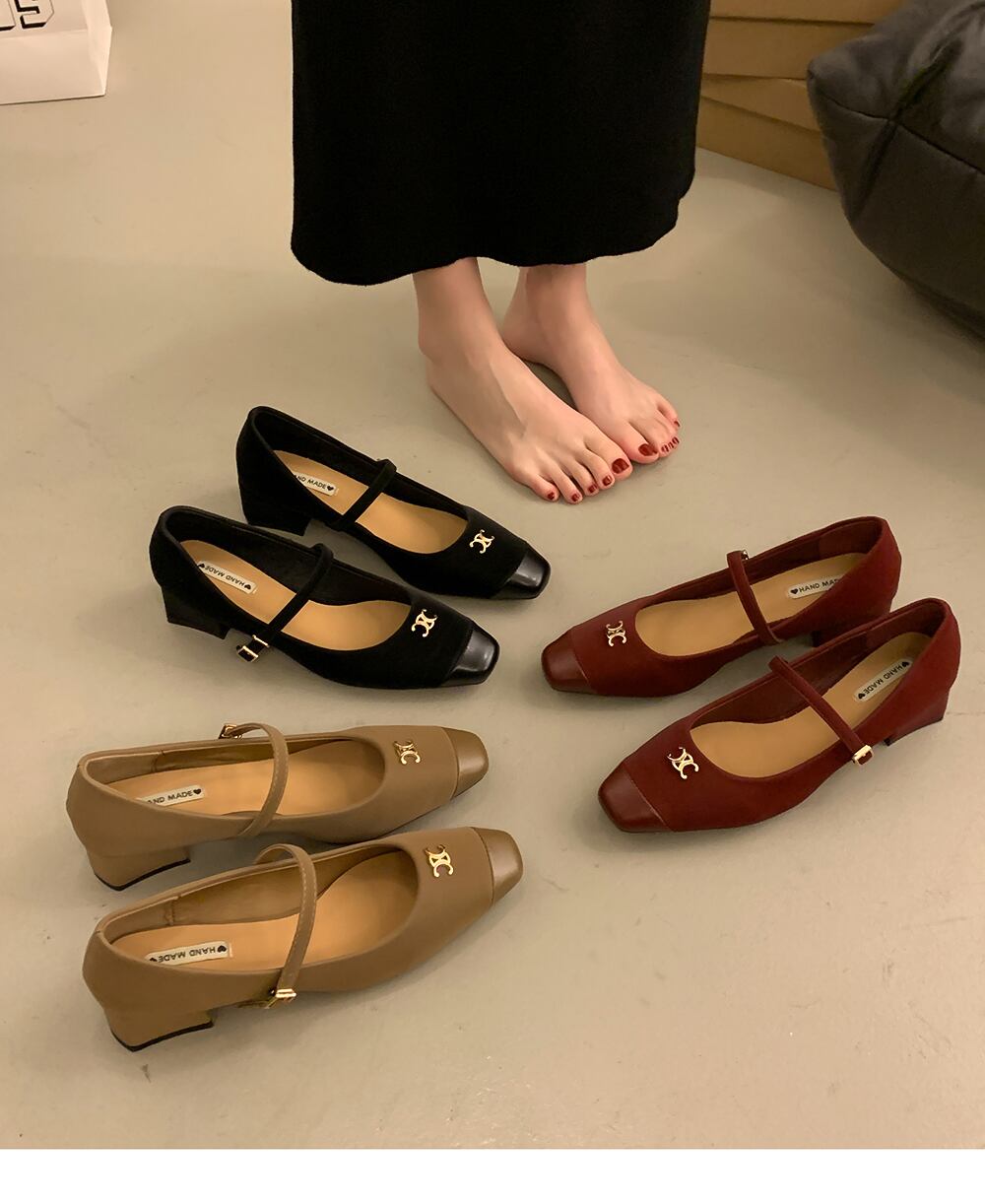 【shoes】チャンキーヒールパンプス N2484