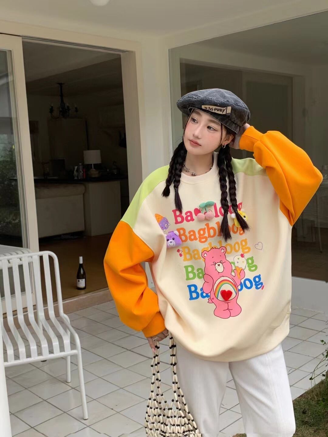 【tops】配色スウェット W10567