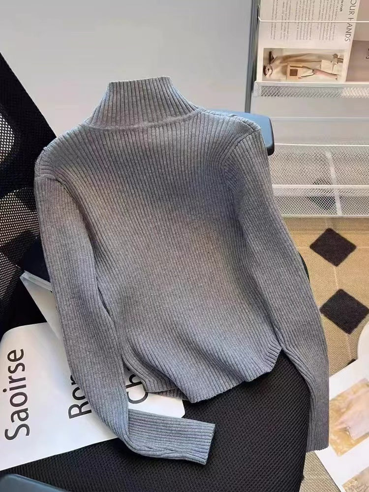 【Tops】ハイネックニット W13295