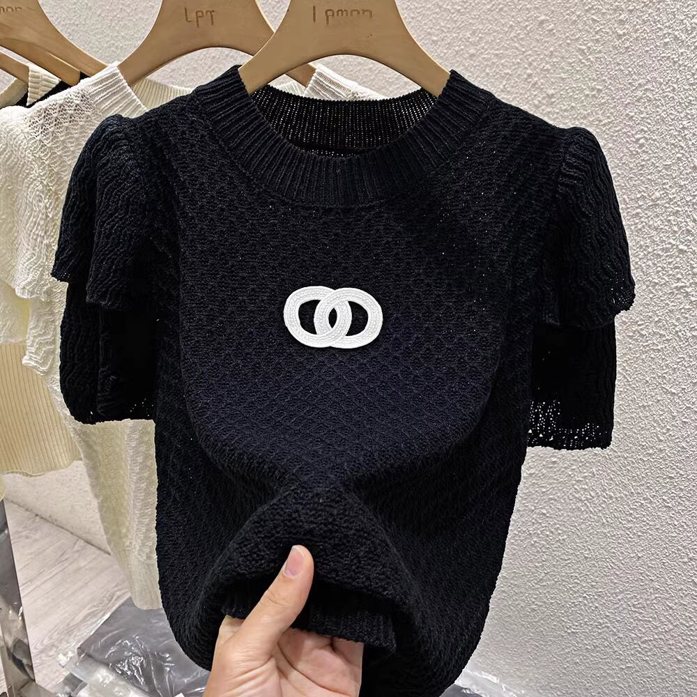 【tops】半袖ニットトップス M21883