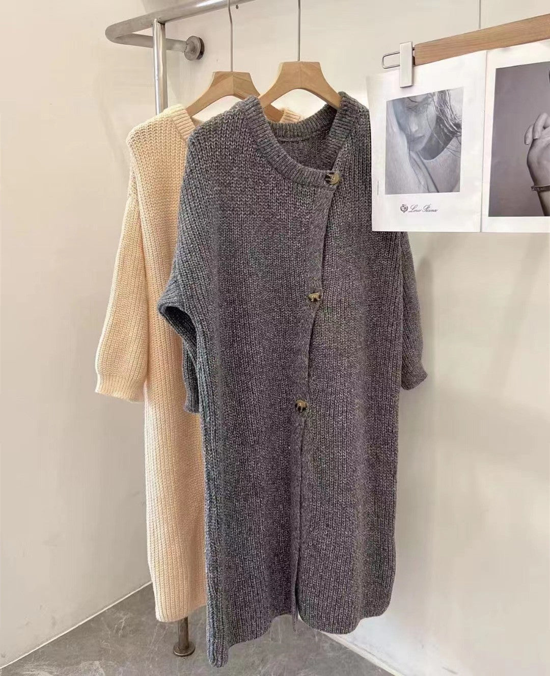 【Outer】ロング丈カーディガン W13486