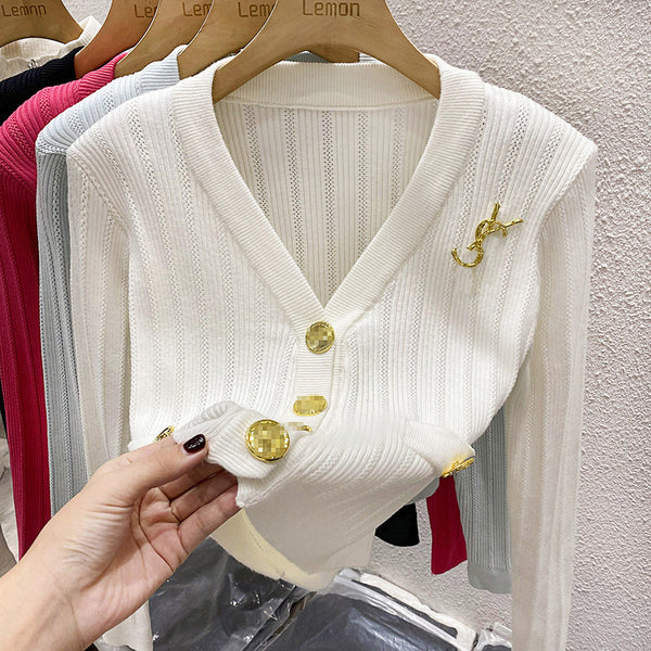 【Tops】高級感4色ニット W13133