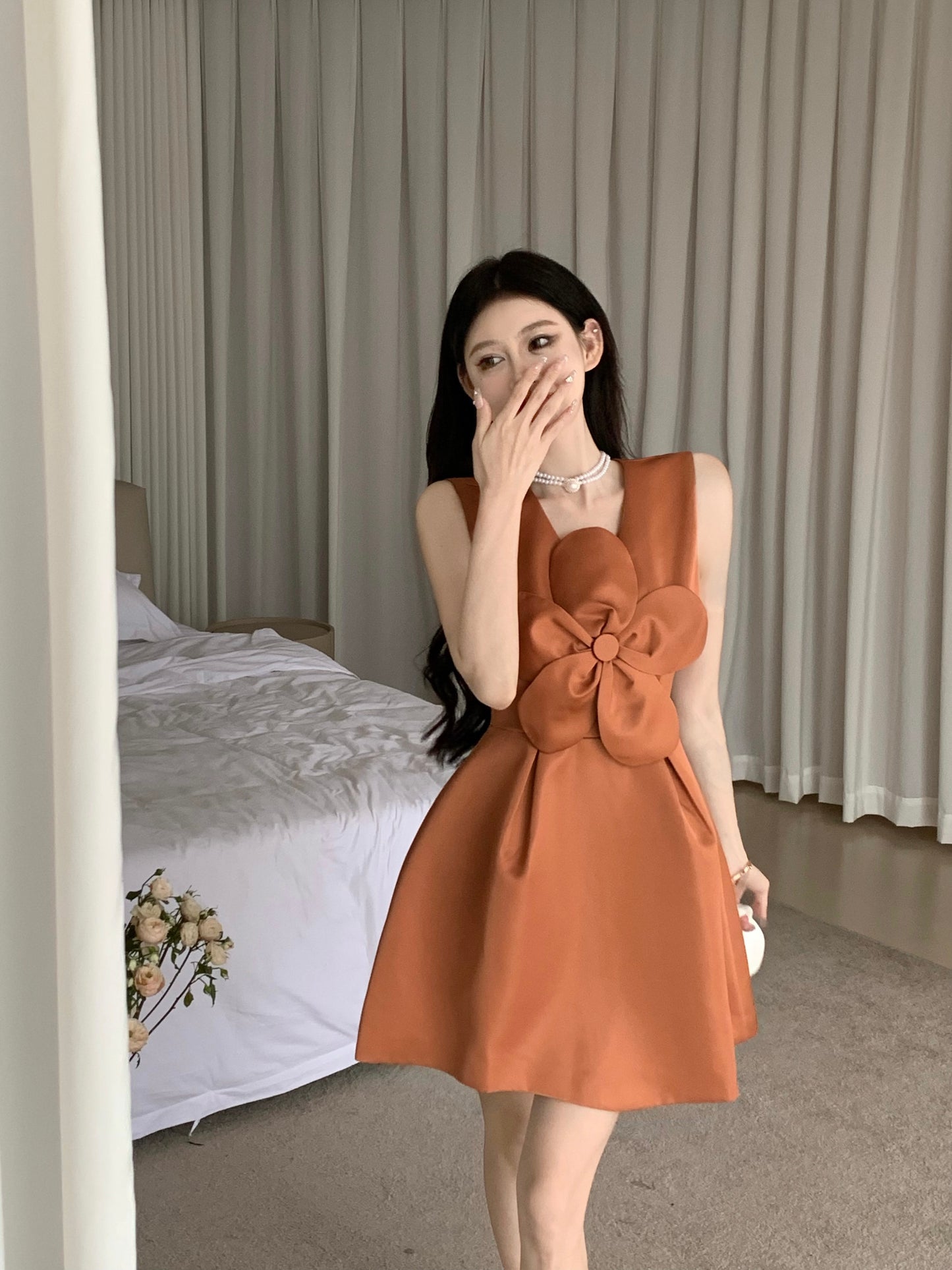 【Dress】フラワーデートワンピース W12776
