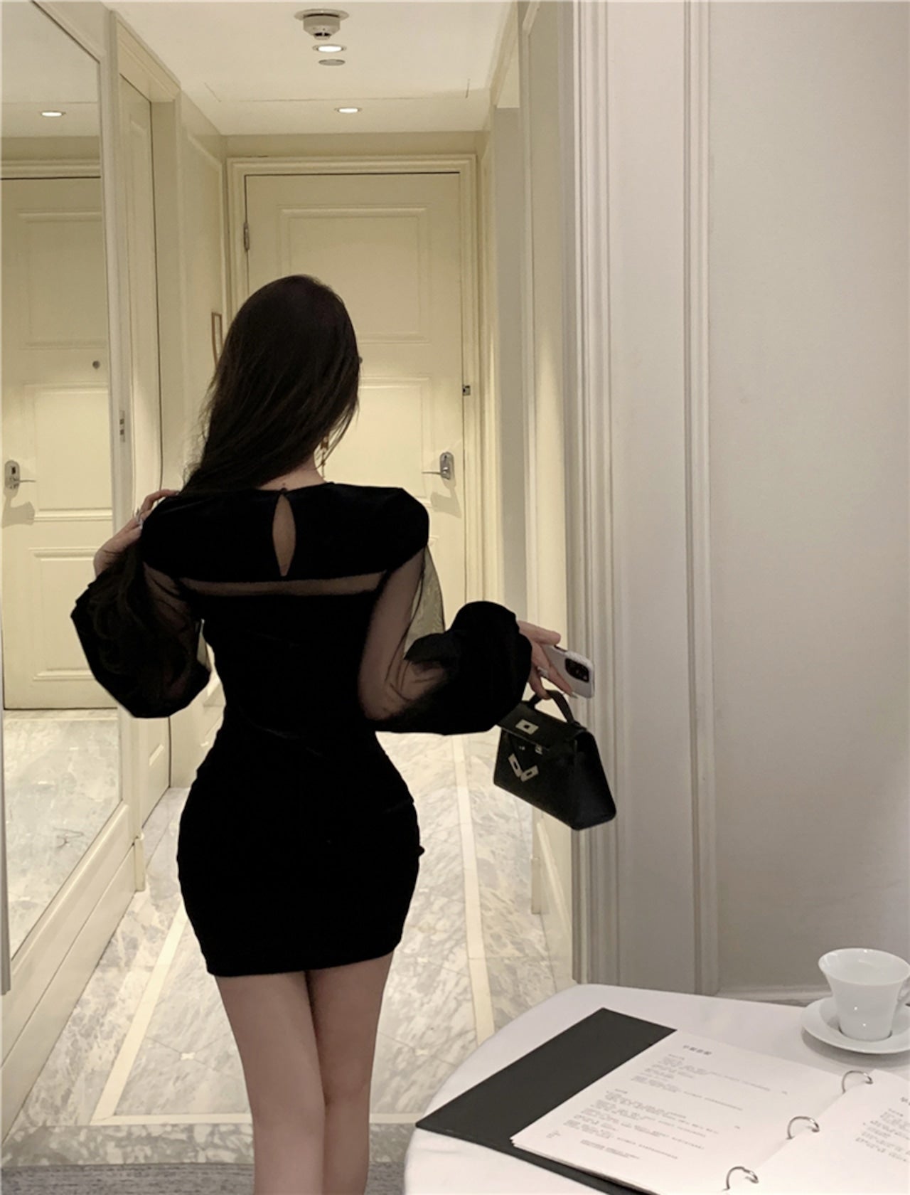 【Dress】チュールドッキングミニワンピース N2952