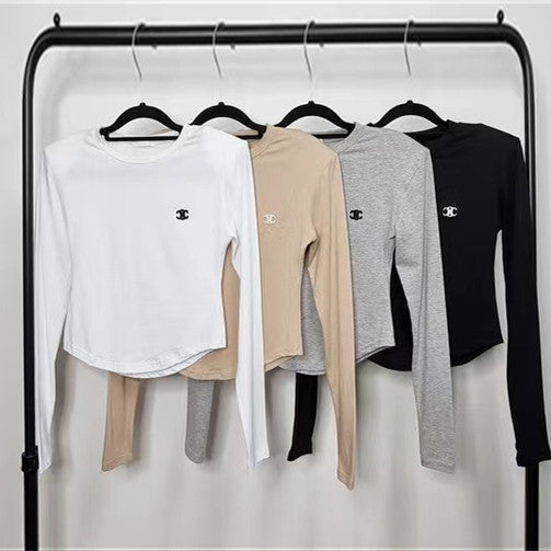 【Tops】3色選択可薄いTシャツ W13308