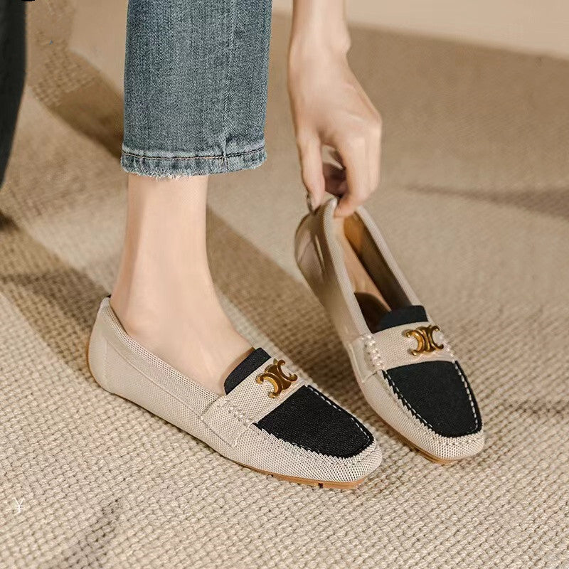 【Shoes】3色展開フラットシューズ W13354