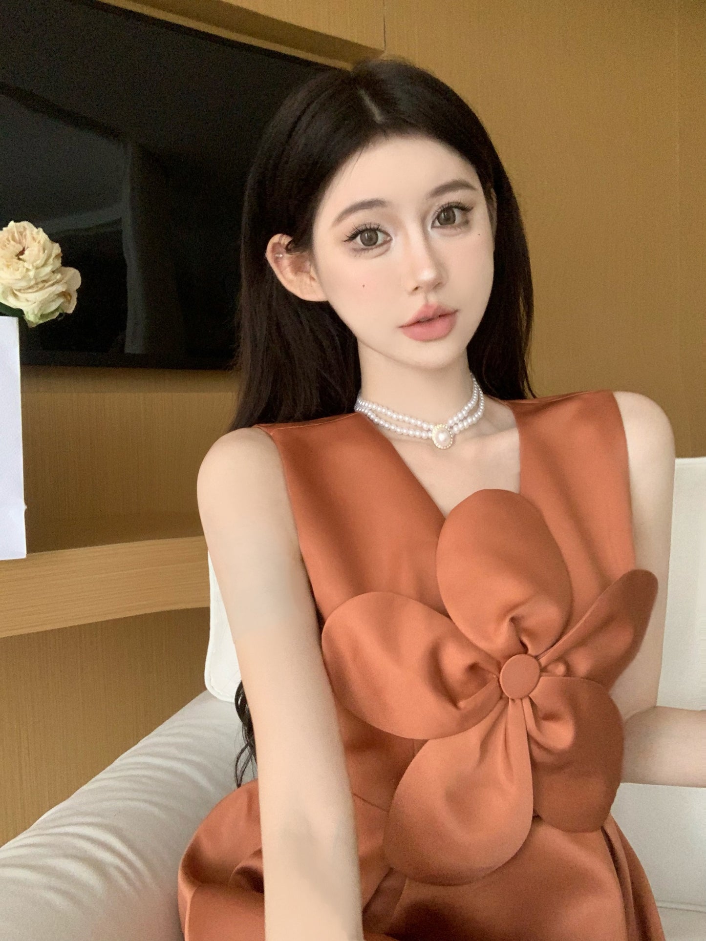 【Dress】フラワーデートワンピース W12776