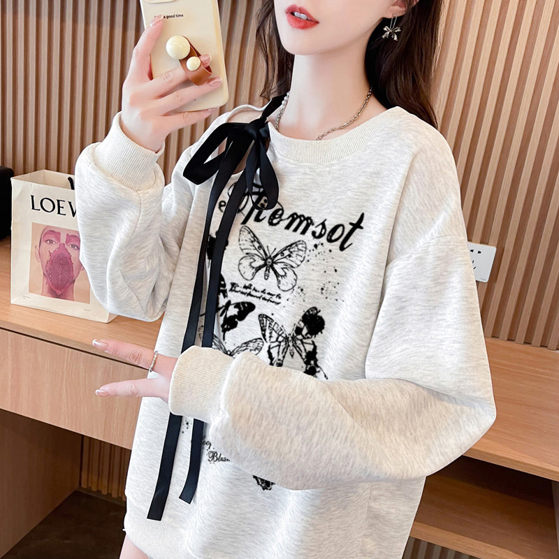 【Tops】リボンデザインプルオーバー W13967