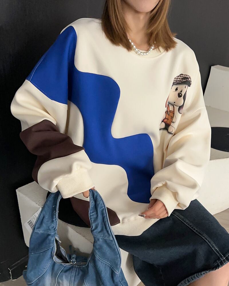 【tops】プリントスウェット T0153
