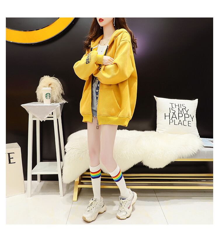 【outer】今季マストバイ文字プリントカジュアルコートゆったり3色