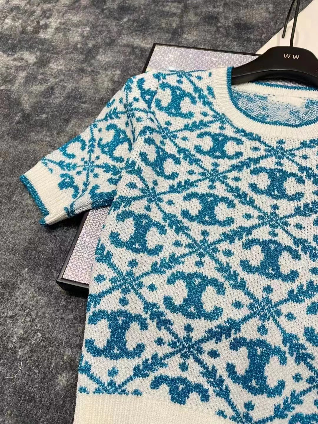 【Tops】4色選択可~ジャカードセーター W10427