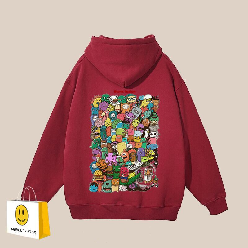 【tops】男女兼用プリントフーディー N2422