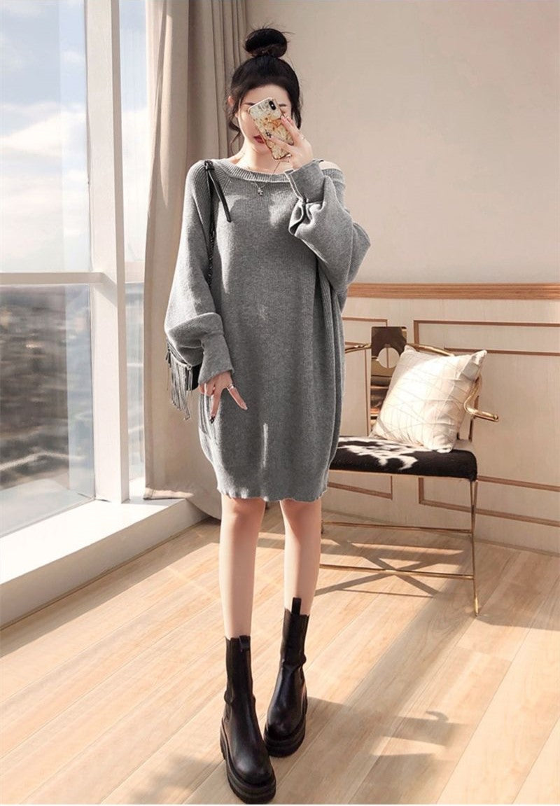 【Dress】肩見せニットワンピース Z7018