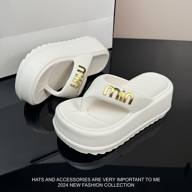 【Shoes】厚底スリッパ W12784