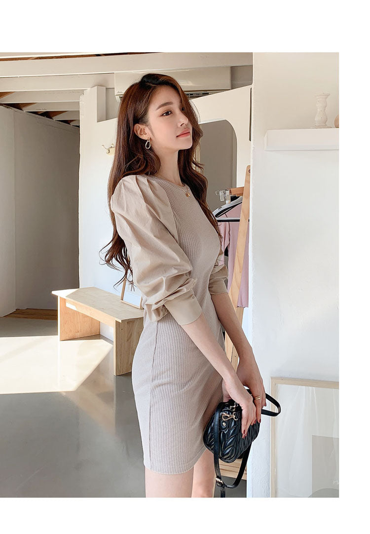 【Dress】切り替えデザインワンピース W13164