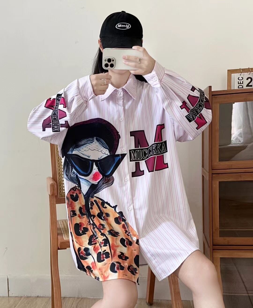 【tops】カートゥーンシャツトップス M21372