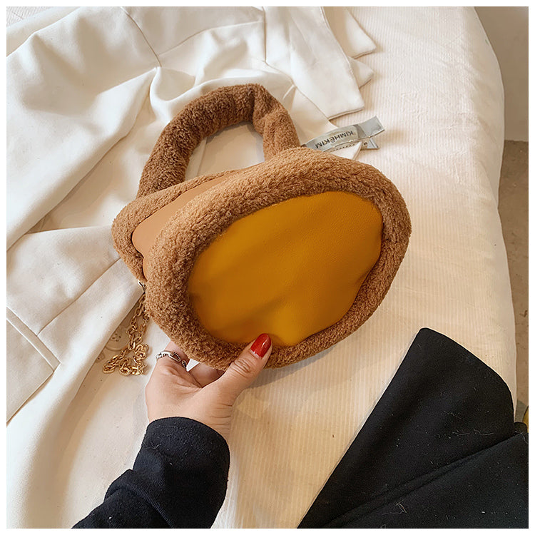 【雑貨】秋冬ラムウールバッグ W13876