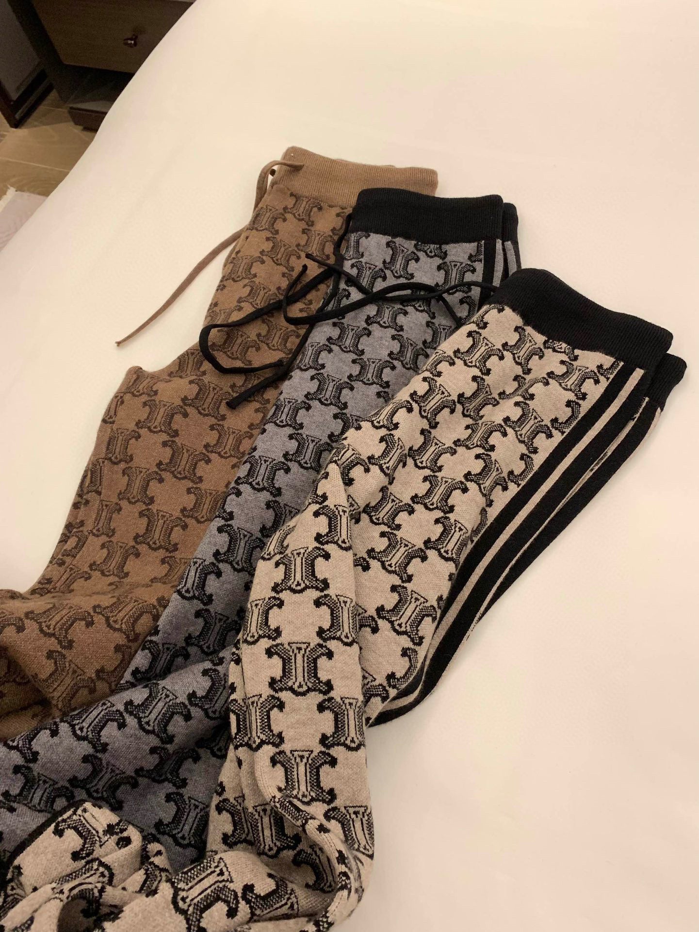 【Bottoms】3色展開ニットガウチョパンツ W13755