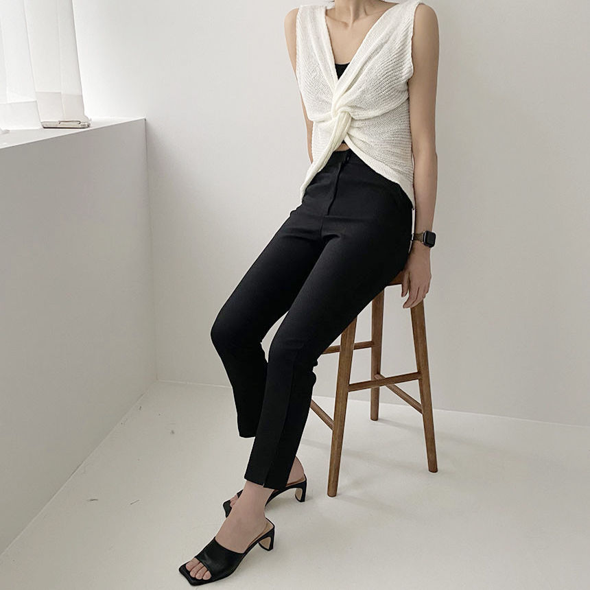 【Tops】3色展開ニットタンクトップ W13746