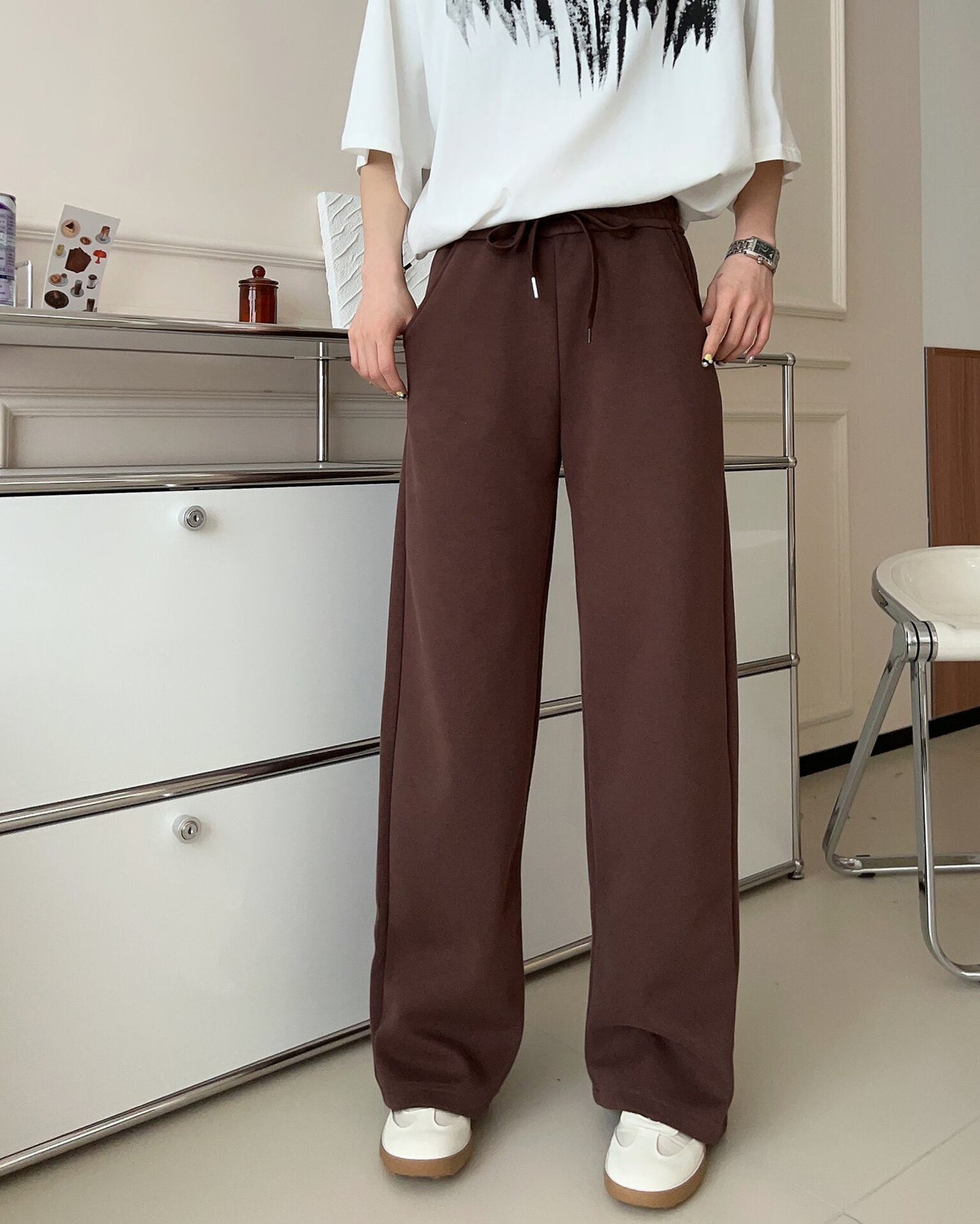 【bottoms】無地カジュアルパンツ W10549