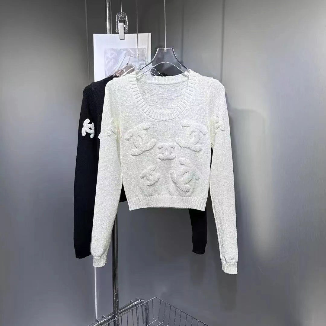 【Tops】2色展開長袖セーター W13330