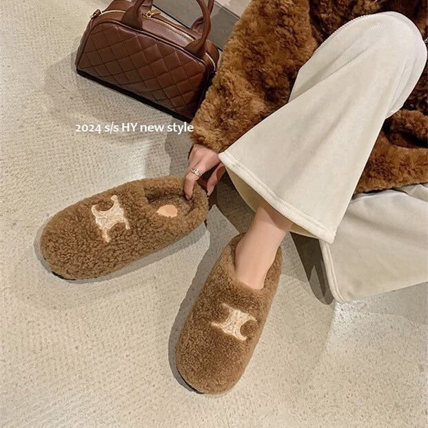 【Shoes】2色ラムウールスリット W14550