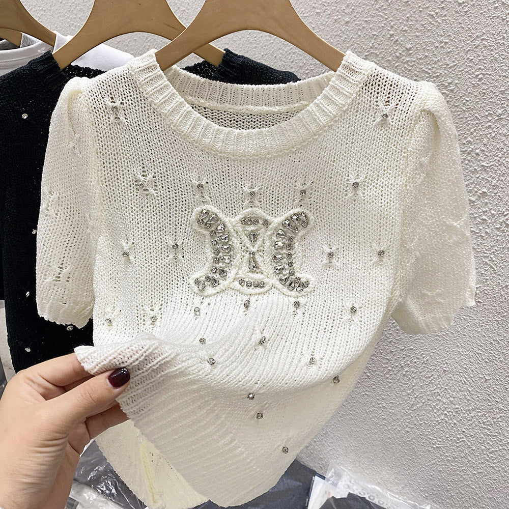 【Tops】半袖ニット W11968