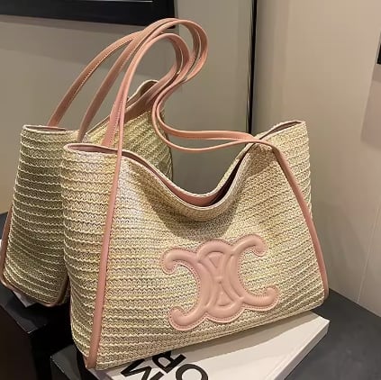 【雑貨】編み物大容量ハンドバック M22122