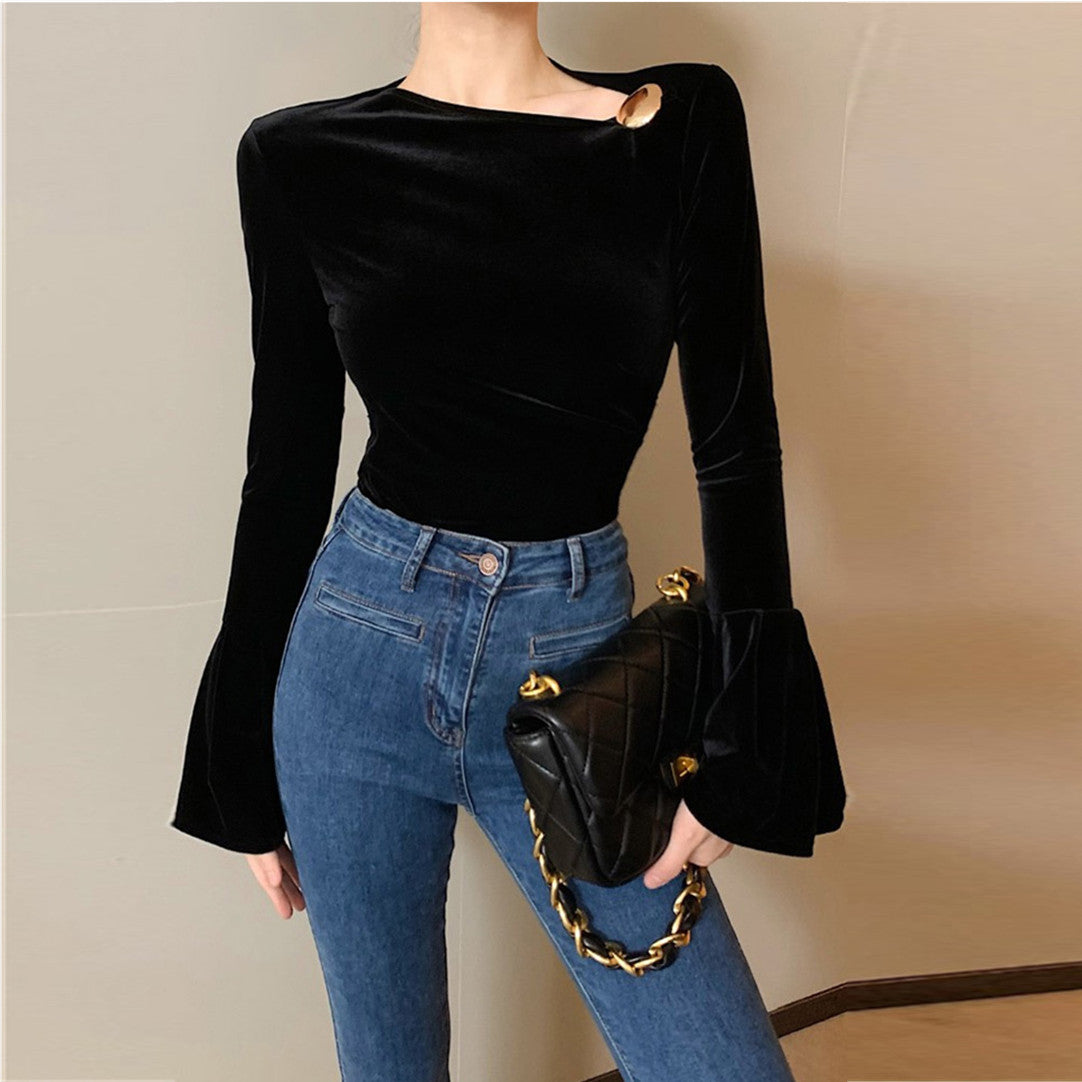 【Tops】フレアスリーブトップス W13481