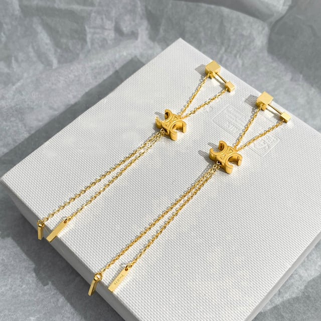【雑貨】英字柄ロングピアスアクセサリー W10992