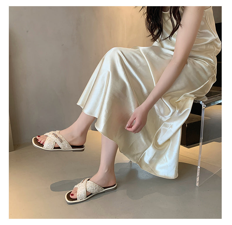 【Shoes】スパンコールスリッパ W12373