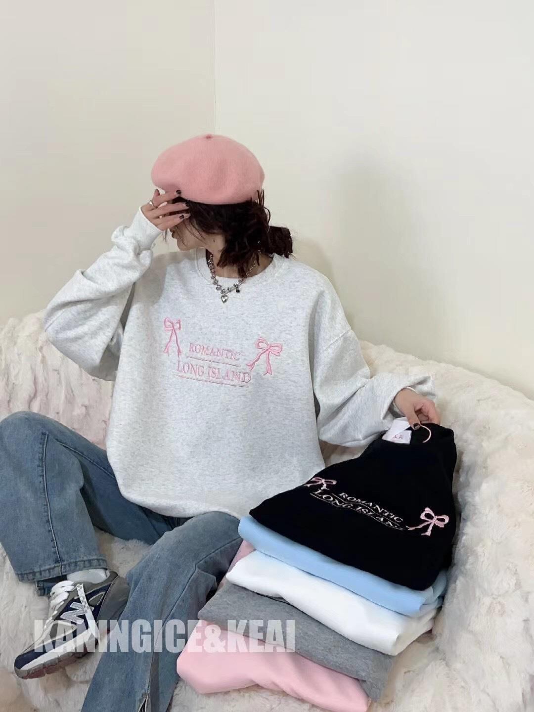 【tops】刺繍スウェット W10534