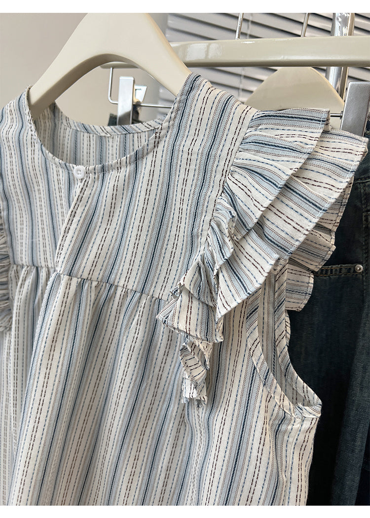 【Tops】フリルシャツ W11961