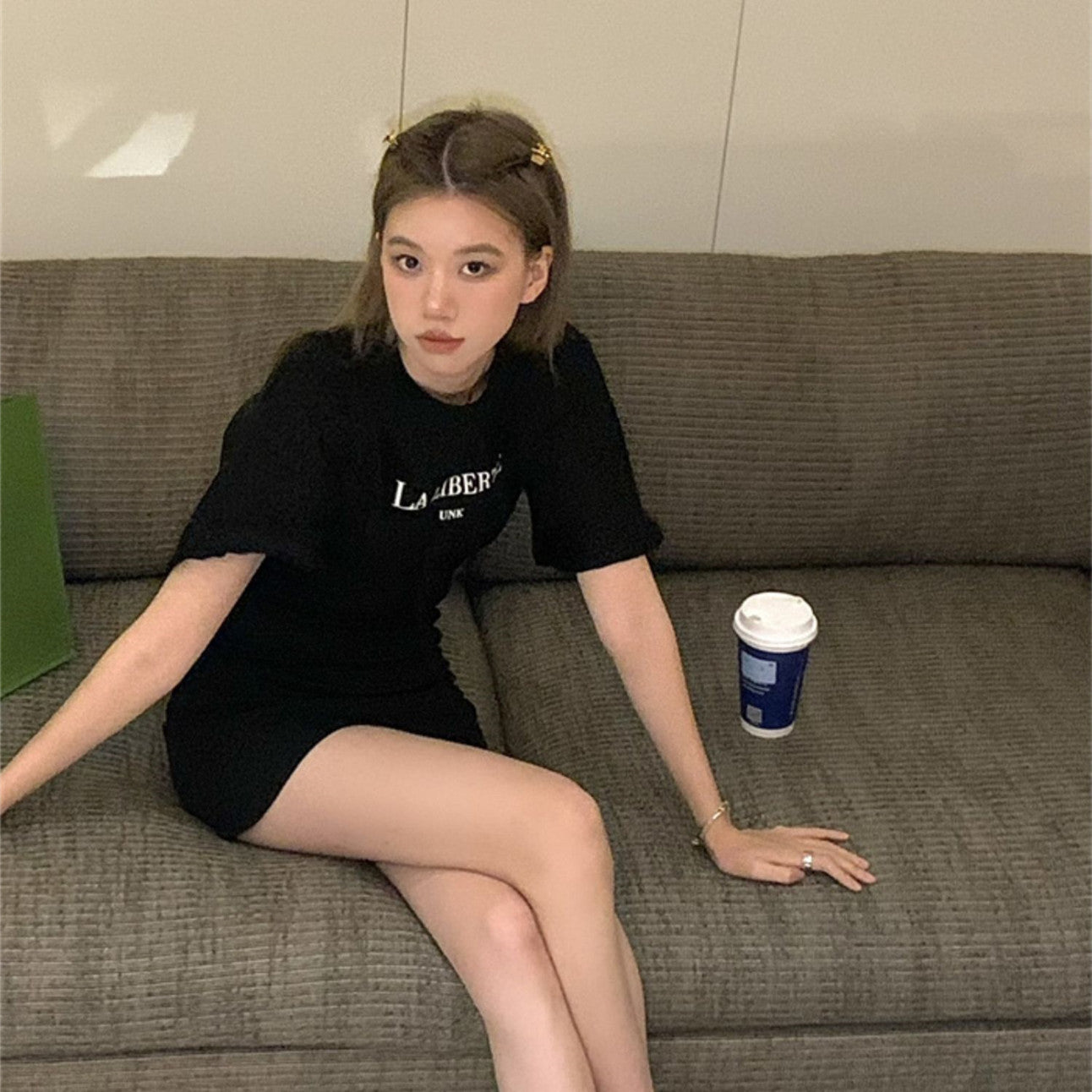 【Dress】ウエスト絞りワンピース W12702