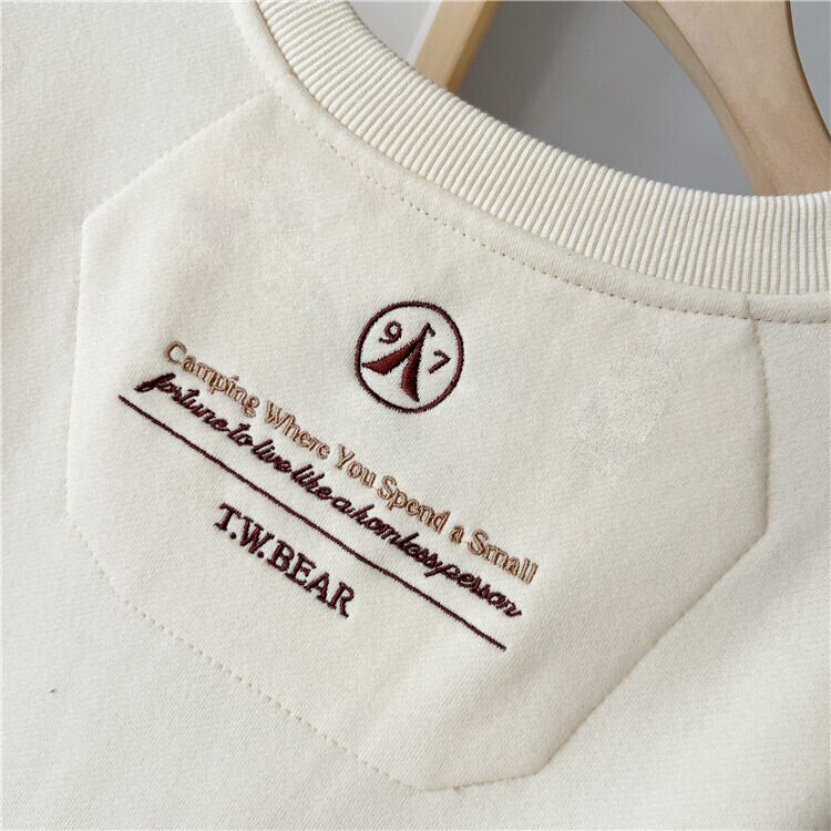 【tops】クマ刺繍スウェット M21428