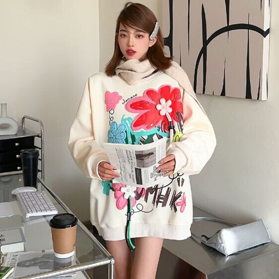 【tops】プリントスウェット M21441
