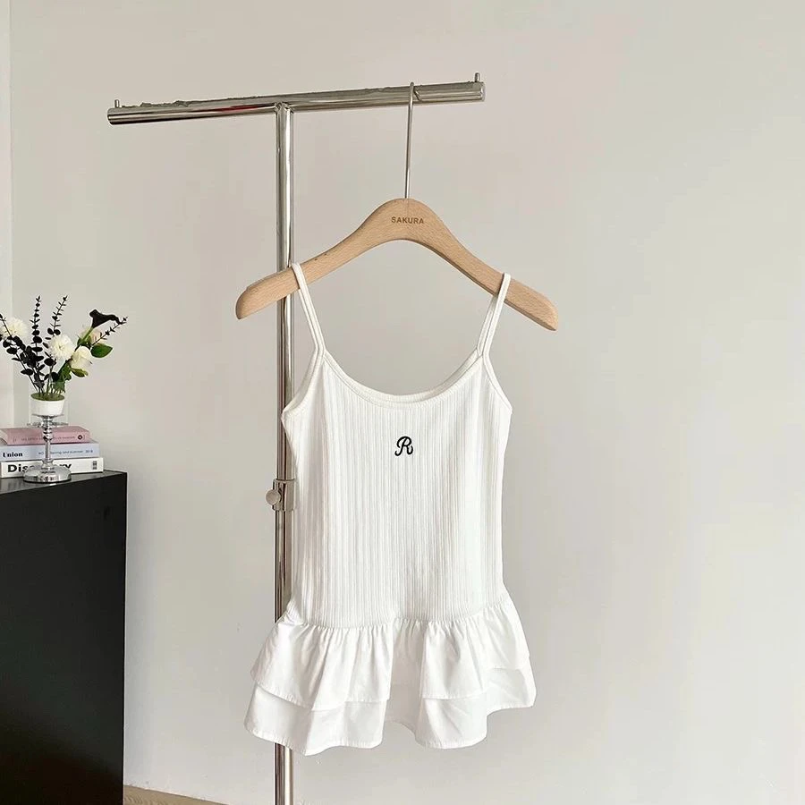 【Tops】4色展開刺繡入りキャミソール T01356