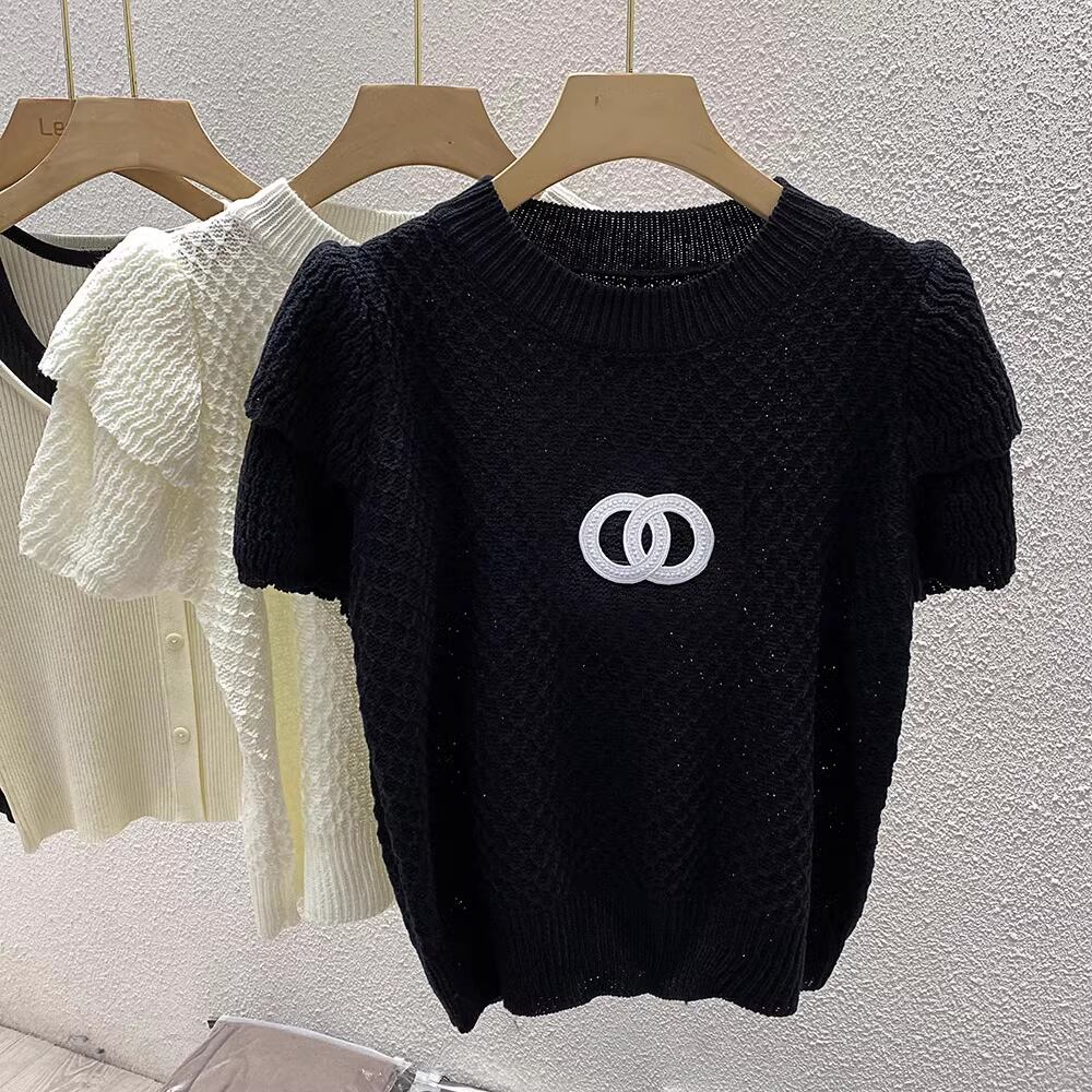 【tops】半袖ニットトップス M21874
