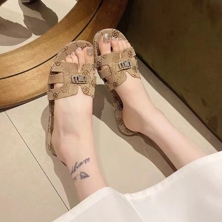 【Shoes】プリントスリッパ W12372