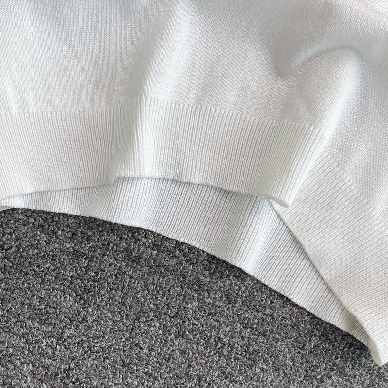 【Tops】2色展開ハートニット W11956