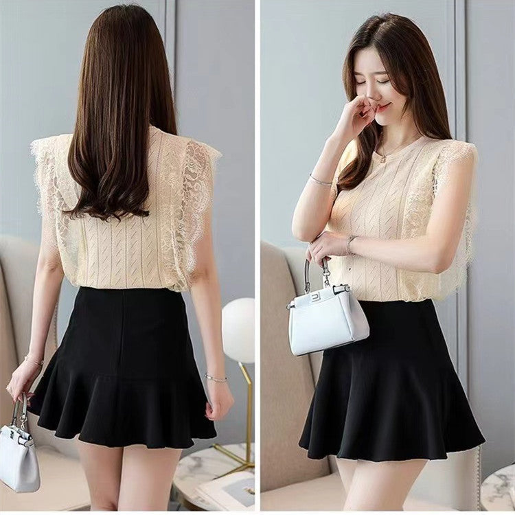 【Tops】レースタンクトップ W12497