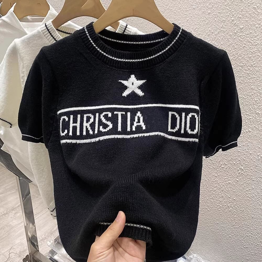 【tops】半袖ニットトップス M21887