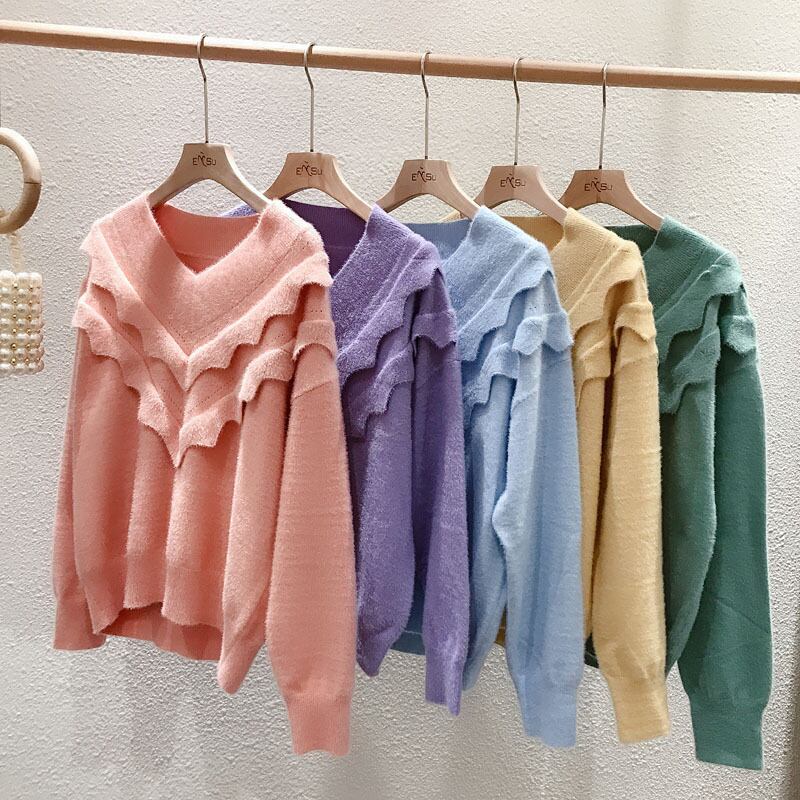 【tops】好感度UPスウィートセーター5色着やすい着心地よい