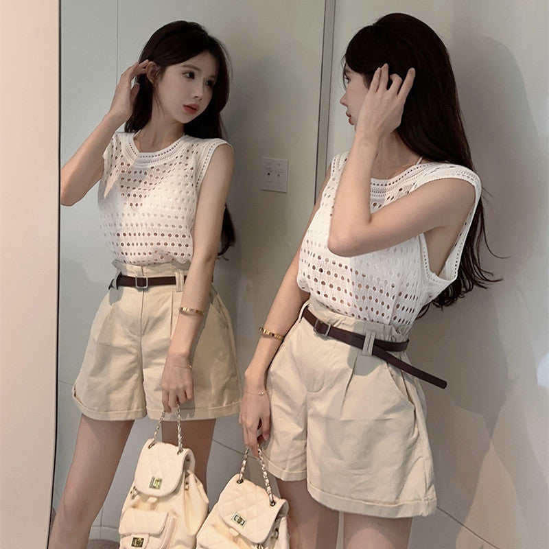 【Set】タンクトップ+ショートパンツセット W11821