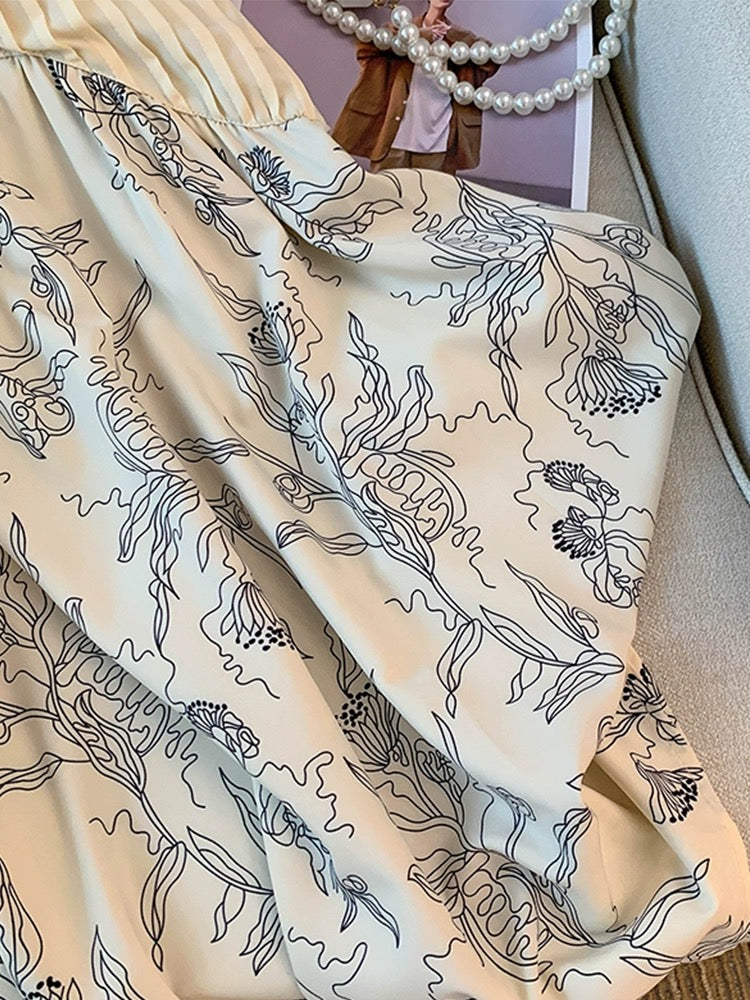 【Dress】美人度アップ~プリント夏キャミソールワンピース W7697