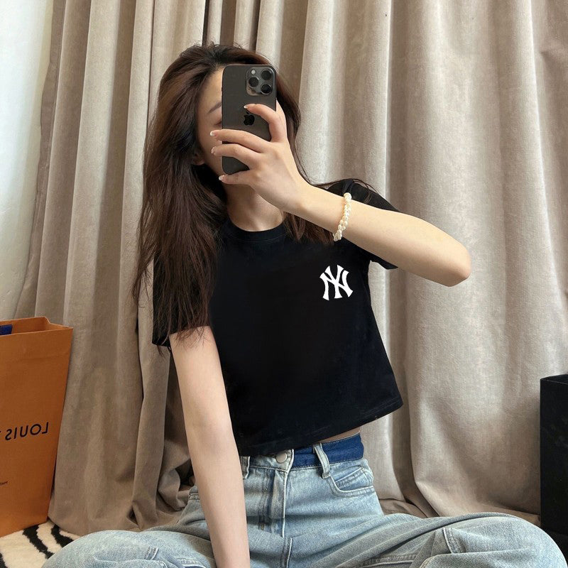 【Tops】ミニ丈Tシャツ W12648