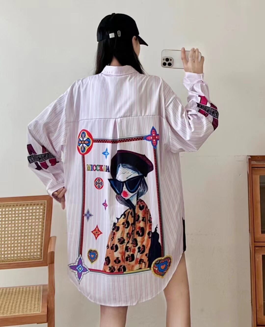 【tops】カートゥーンシャツトップス M21372